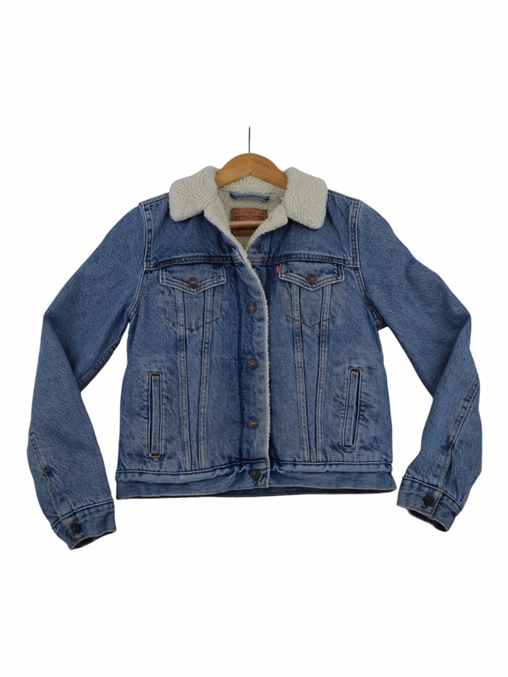 Levi's Blue Denim Jean Sherpa Jacket